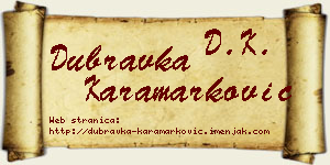 Dubravka Karamarković vizit kartica